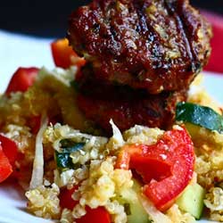 Grilled Zucchini and Quinoa Lamb Salad